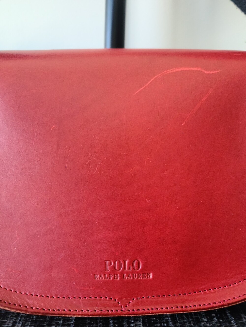 Polo Ralph Lauren Red Leather Saddle Bag - Picture 7 of 14